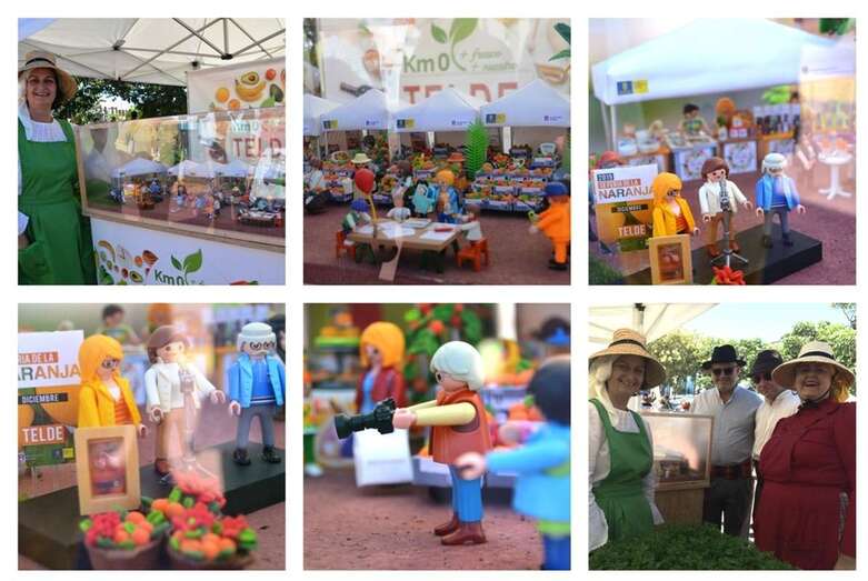 La funcionaria Águeda Pulido junto a su obra (Foto TA)